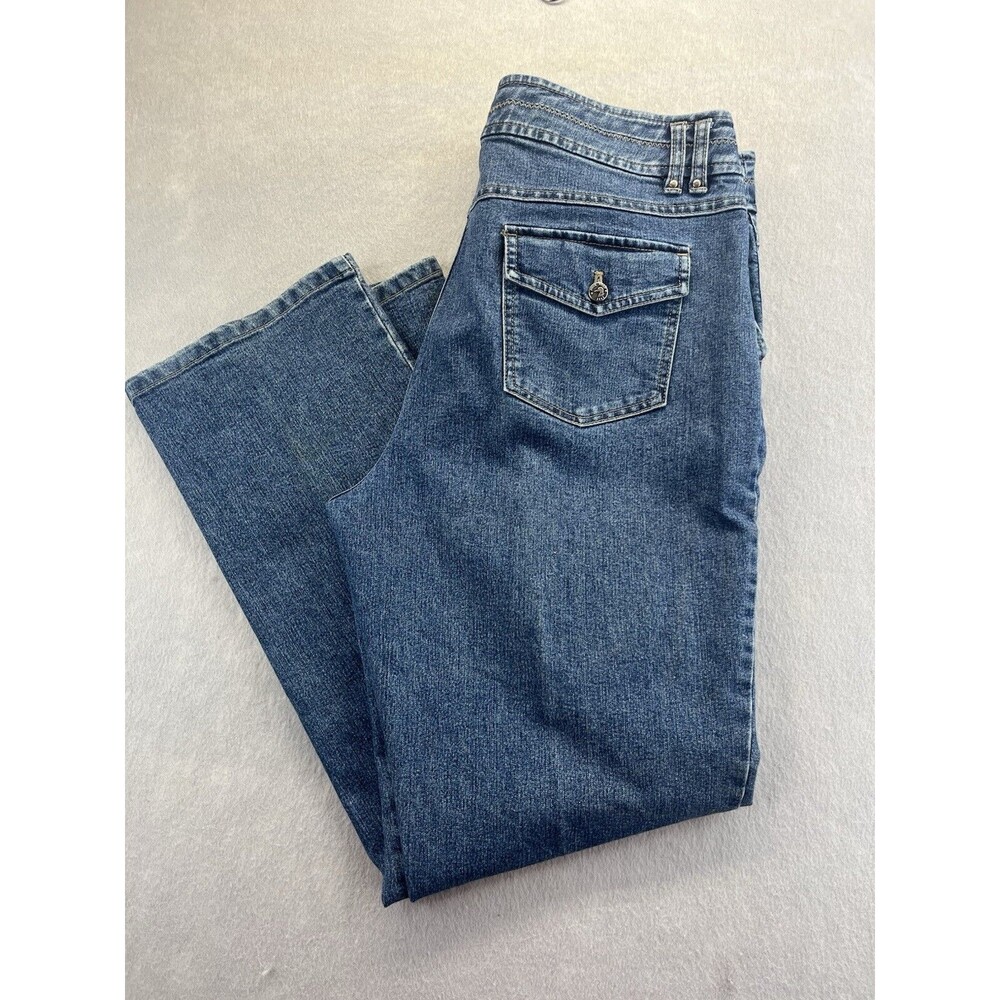 Duck Head Jeans Women SIZE 14 Slash Flap Pocket Denim Medium Wash Jeans